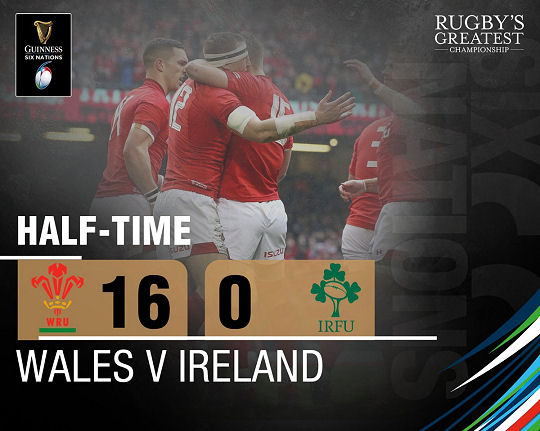 Wales v Ireland HT Six Nations 2019